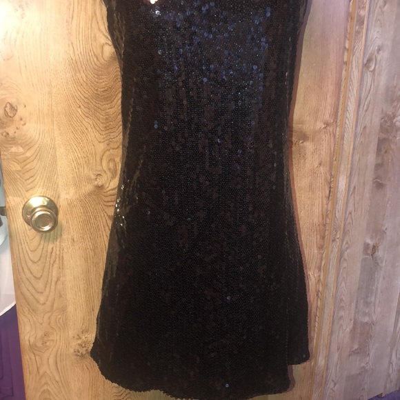 Black Sequin Mini Dress 👗 By Celine by Champion - Picture 7 of 14